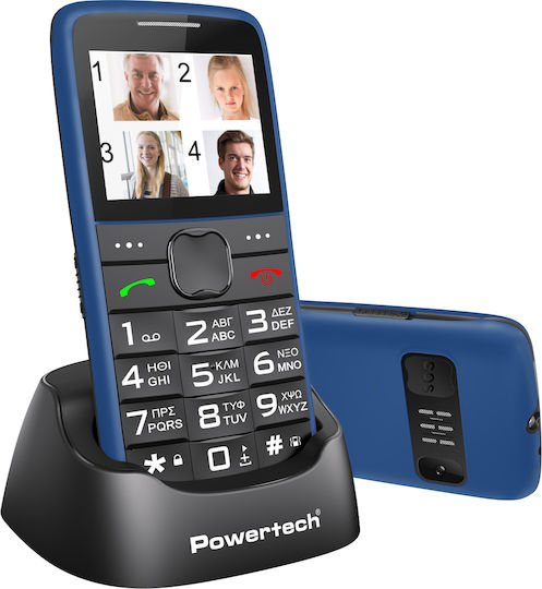 Powertech Sentry Eco Dual-SIM Handy mit Großen Tasten Blau