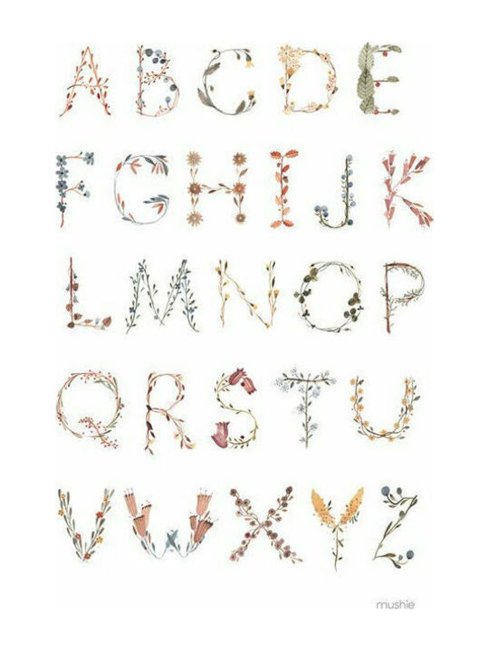Mushie Εκπαιδευτική Παιδική Αφίσα Medium Alphabet International 29.7x42εκ.