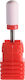 Safety Nail Drill Ceramic Bit with Barrel Head Red