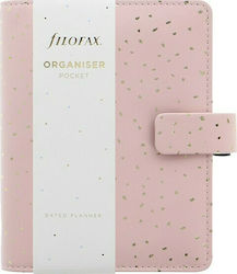 Filofax Confetti Pocket Săptămânal Organizator Roz Piele 12.7x14.5cm 028725 Rose