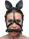 XR Master Series Dark Horse Pony Head Harness Knebel in Schwarz Farbe