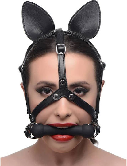 XR Master Series Dark Horse Pony Head Harness Knebel in Schwarz Farbe