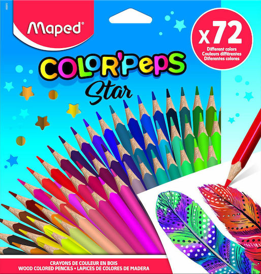 Maped Color'Peps Star Ξυλομπογιές Σετ 72 χρώματα