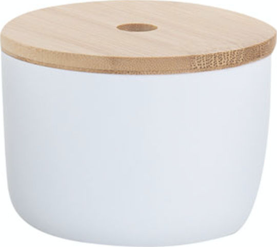 Nef-Nef Homeware Bright Θήκη για Βαμβάκι Επιτραπέζια Ακρυλική Λευκή