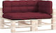 vidaXL Pallet Sofa Cushion Burgundy 3pcs