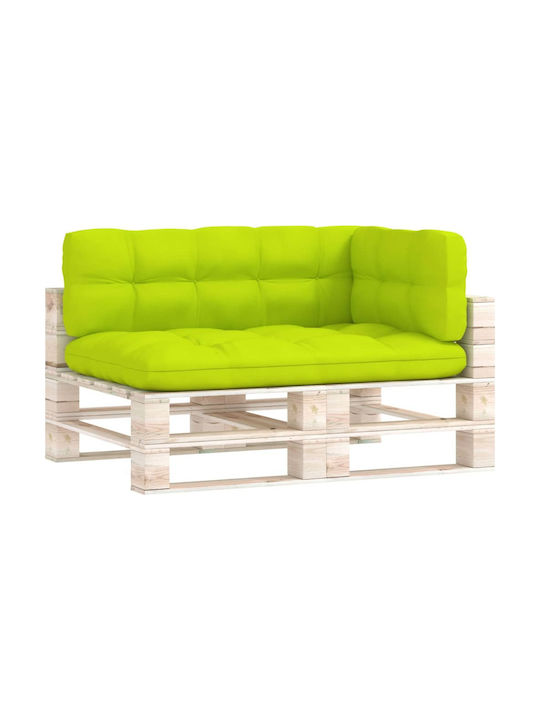 vidaXL Pallet Sofa Cushion Bright Green 3pcs