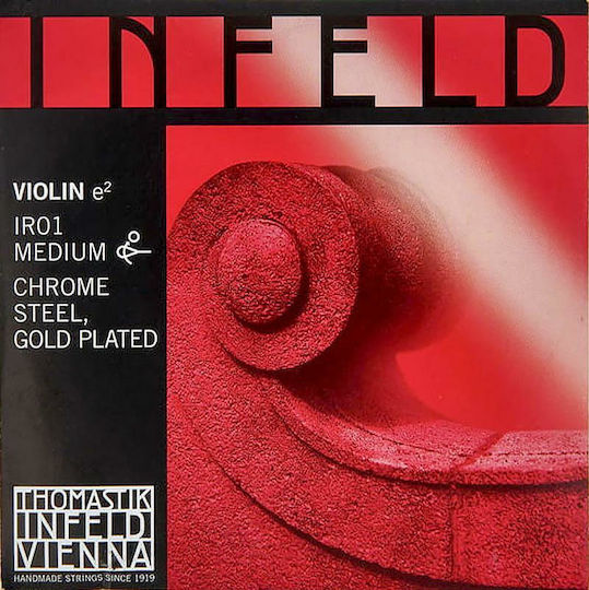 Thomastik Single Chrome String for Violin 4/4 Infeld Rot Violin Medium 4/4 E (Mi)