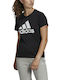 Adidas Loungewear Essentials Logo Damen Sport T-Shirt Schwarz