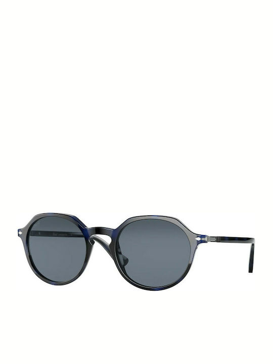 Persol Sunglasses with Blue Plastic Frame and Black Lens PO3255S 109956