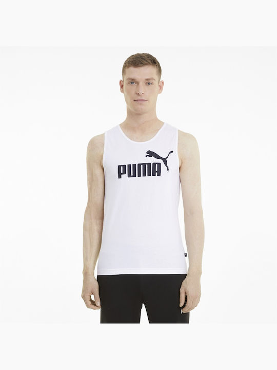 Puma Essentials Ανδρική Μπλούζα Αμάνικη Λευκή