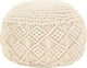 vidaXL Sitzsäcke & Poufs Wasserdicht Ecru 45x45x30cm