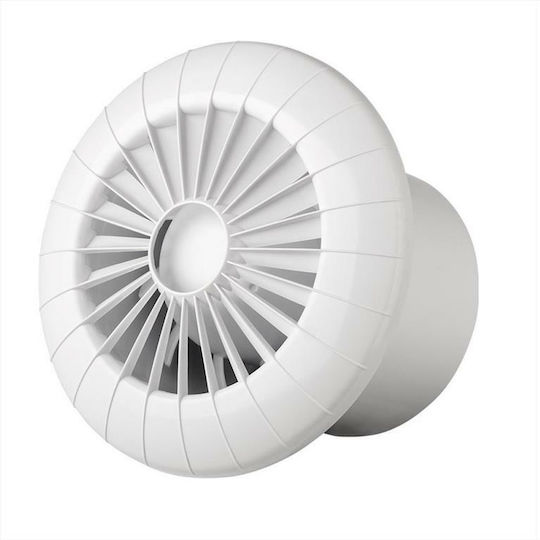 AirRoxy Arid Επιτοίχιος Εξαεριστήρας 100mm Λευκός