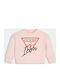 Guess Fleece - Polar Hanorac pentru copii Tăiat Roz Crop Icon