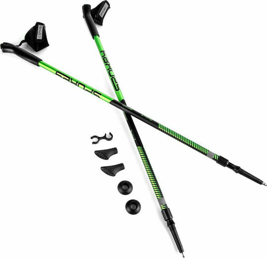 Spokey Pair of Aluminum Trekking Poles with 2 Sections Meadow II Green 220gr