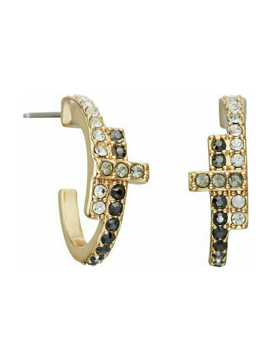 Karl Lagerfeld Boucle Huggie Earrings Hoops Gol...