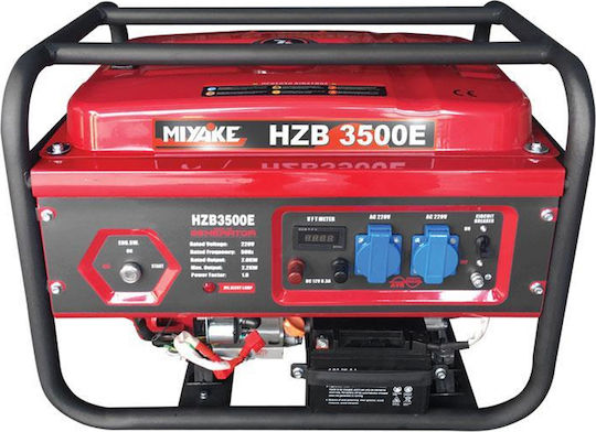 Miyake HZB3500E Generator Gasoline Four-stroke with Handle and Maximum Power 3kVA