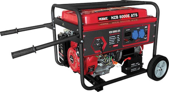 Miyake HZB8000ATS Gasoline Generator Four-year-old with Manual - Automatic Starter Wheeled and Maximum Power 8kVA with Automatic Coupling