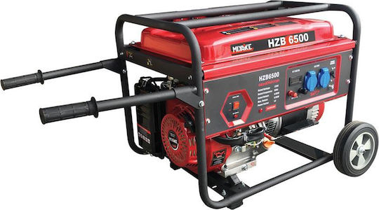 Miyake HZB6500 Γεννήτρια Βενζίνης Τετράχρονη με Χειροκίνητη Μίζα, Ρόδες και Μέγιστη Ισχύ 6.5kVA