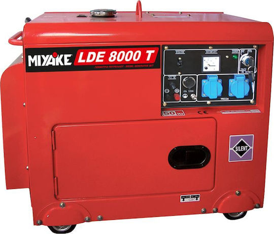 Miyake LDE8000T Leise Generators Erdöl mit Kickstart, Rädern und maximaler Leistung 8kVA