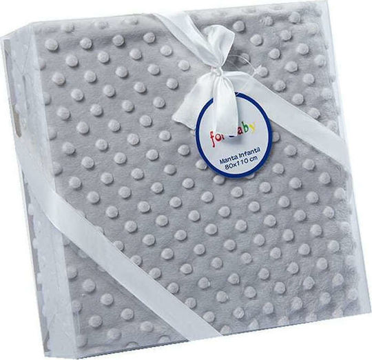 Gamberritos Kids Decke Wickeltücher für Kinderzimmer Microfleece Vlies Gray 80x110cm
