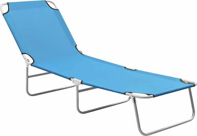 vidaXL Strandliegen Hellblau Faltbar 189x58x27cm. 1Stück