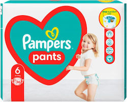Pampers Πάνες Βρακάκι Pants No. 6 για 15+kg 36τμχ