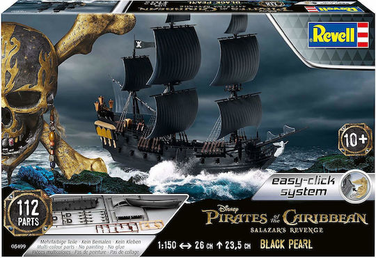 Revell Pirates of Caribbean Black Pearl Φιγούρα Μοντελισμού Πλοίο Μαύρη 112 Κομματιών σε Κλίμακα 1:150 26x23.5εκ.