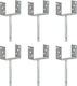 vidaXL Garden Fencing Material 6pcs Silver