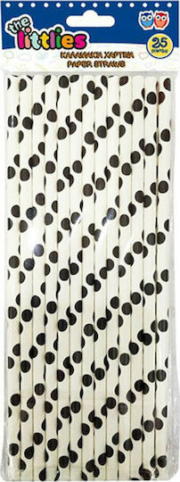 The Littlies Straws Paper White 25pcs