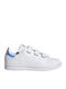 Adidas Παιδικά Sneakers Stan Smith CF με Σκρατς Cloud White / Cloud White / Silver Metallic