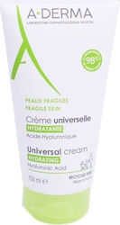 A-Derma Universal Hydrating Moisturizing Cream Restoring with Hyaluronic Acid for Sensitive Skin 150ml