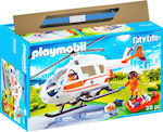 Παιχνιδολαμπάδα Ελικόπτερο Διάσωσης City Life Rescue Helicopter για 4+ Ετών Playmobil