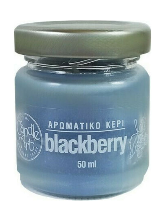 Candle n'Art Scented Candle Jar with Scent With Raspberry Essential Oil Blue 50gr 1pcs