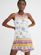 Desigual Toulouse Summer Mini Dress White