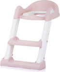 Chipolino Toddler Toilet Seat Soft-Padded with Handles & Stair Tippy Pink