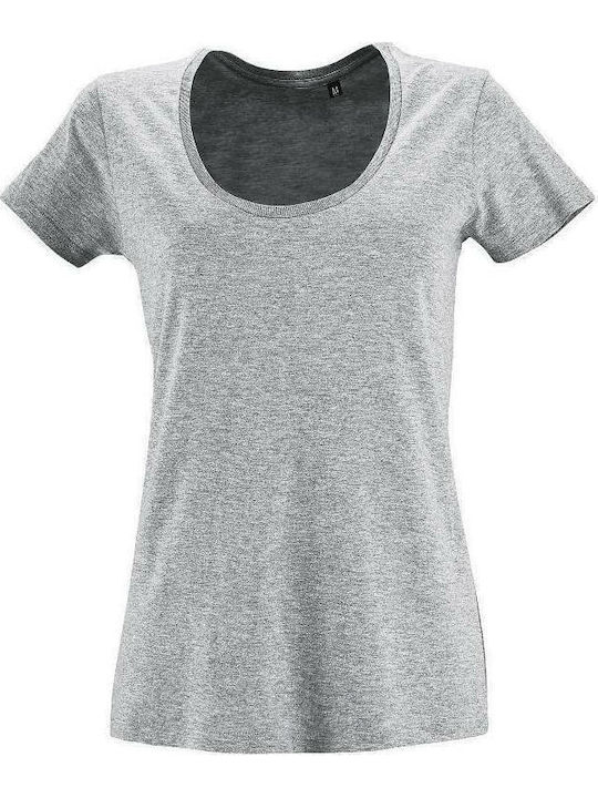 Sol's Metropolitan Γυναικείο Διαφημιστικό T-shirt Κοντομάνικο Grey Melange