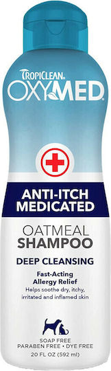Tropiclean Medicated Oatmeal Dog Shampoo Dermatological 592ml