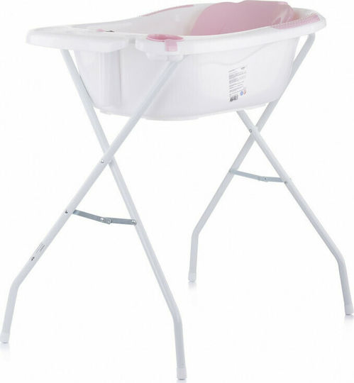 Chipolino Μπανιέρα Μωρού με Βάση Vela με Θερμόμετρο Pink
