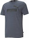 Puma Ανδρικό T-shirt Navy Μπλε με Λογότυπο