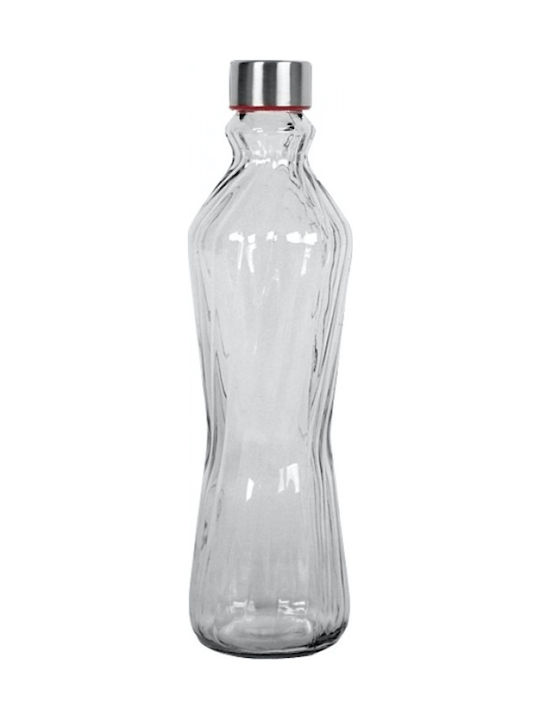 Viosarp Μπουκάλι Νερού Γυάλινο με Βιδωτό Καπάκι Διάφανο 1000ml