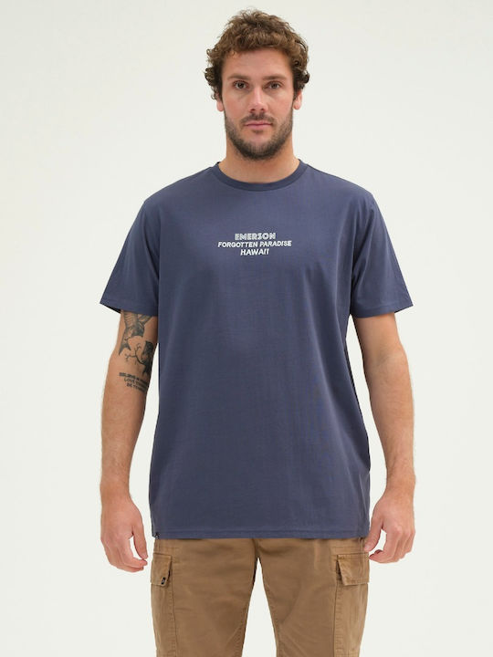 Emerson Ανδρικό T-shirt Navy Μπλε Με Στάμπα