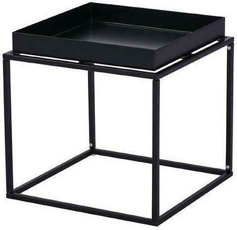 Next Quadratischer Beistelltisch Aus Metall Schwarz M40xL40xH41cm