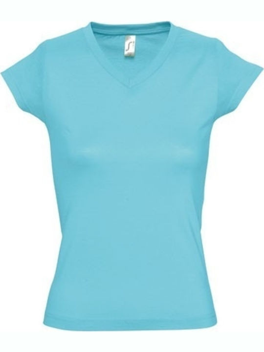 Sol's Moon Γυναικείο Διαφημιστικό T-shirt Κοντομάνικο Atoll Blue