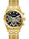 Guess Continental Men's Watch 44mm Chronograph Battery with Gold Metal Bracelet