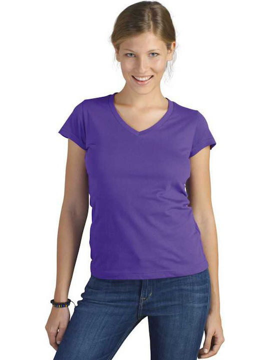 Sol's Moon Γυναικείο Διαφημιστικό T-shirt Κοντομάνικο σε Μωβ Χρώμα