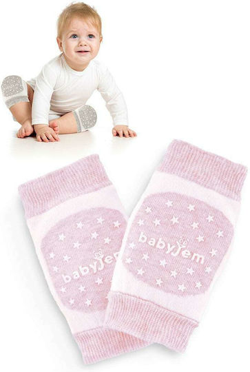 Baby Jem Knieschützer für das Klettern aus Stoff in Rosa Farbe 2Stück