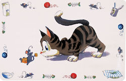 Trixie Comic Cat Katzenplatzmatte Mehrfarbig 44x28cm 24544