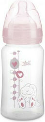 Lulabi Plastikflasche Gegen Koliken mit Silikonsauger für 3+ Monate Pink 270ml