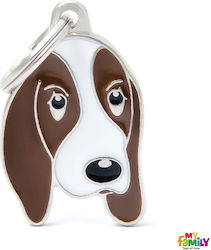 My Family Friends Basset Hound Dog ID Tag Brown...