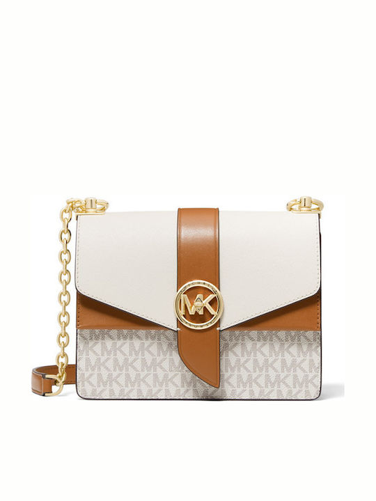 Michael Kors Conv Leder Damen Tasche Crossbody Beige